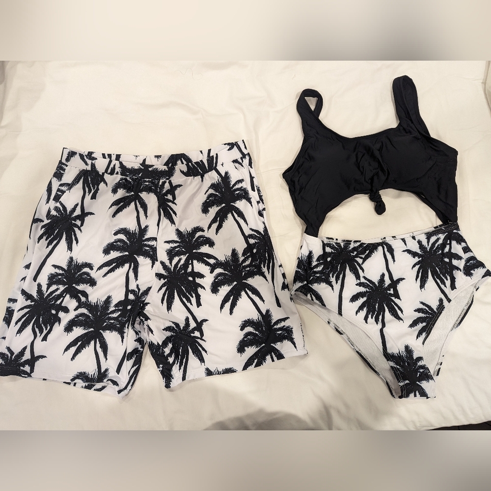 Patpat b&w swim trunks, XL